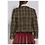 Thom Browne Wiederaufbereiteter Damen-Cardigan, karierter Mantel, oversized, grün - Ansicht 2