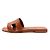 Hermès Sandali Oran in pelle di vitello dorata D'oro - vista 4