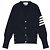 Thom Browne Cardigan V-Neck Milano Blu Navy - vista 4