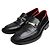 Gucci Schwarze Slipper mit rotem Rand
