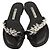 Manolo Blahnik Pantofola di cristallo Nero - vista 2