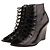 Givenchy Schwarze Schnürstiefeletten mit Keilabsatz - Ansicht 2
