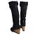 Chanel Botas de cuña Mustang negras Negro - vista 4