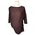 Lanvin Braunes asymmetrisches Strickoberteil