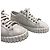 Hermès Sneakers Cross in Pelle di Vitello Bianca Bianco - vista 6
