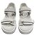 Loro Piana Sandali da donna in suede con velcro Waikiki Bianco - vista 3