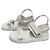 Loro Piana Sandali da donna in suede con velcro Waikiki Bianco - vista 4