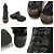 Louis Vuitton Schwarze Wildleder-Monogramm-Canvas-Plattform-Winterstiefel Braun - Ansicht 5