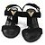 Louis Vuitton Sandali da donna BAHIANA in suede nero con cinturino