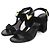 Louis Vuitton Sandali da donna BAHIANA in suede nero con cinturino - vista 2