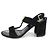 Louis Vuitton Sandali da donna BAHIANA in suede nero con cinturino - vista 3