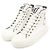 Louis Vuitton Sneaker alte Stella Game On in pelle di vitello bianca per donne Bianco - vista 3