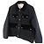 Thom Browne Giacca da campo cropped rilassata in denim selvedge Blu - vista 2
