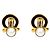 Salvatore Ferragamo Pendientes de oro Gancini perla Ferragamo