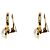 Salvatore Ferragamo Pendientes de oro Gancini perla Ferragamo - vista 2