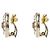 Chanel Pendientes redondos CC de perlas Dorado - vista 2