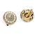 Chanel Pendientes redondos CC de perlas Dorado - vista 4