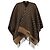 Fendi Poncho de cashmere e lã Marrom