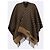 Fendi Poncho de cashmere e lã Marrom - vista 4