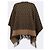 Fendi Poncho de cashmere e lã Marrom - vista 5