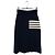 Thom Browne Doppelseitiger Wollstrickrock Bars Blau