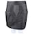 Saint Laurent Falda de cuero Negro