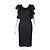 Vestido con ribete de seda Lanvin Negro