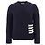 Thom Browne Donegal Intarsia Gestreifter Strick Navy Blau