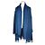 Salvatore Ferragamo Blauer Fransen-Schal Cashmere-Mantel (Einheitsgröße)