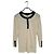 Gucci Damen-Pullover aus Cashmere mit ineinander greifendem Henley-Ausschnitt Weiß