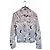 Dior Daniel Arsham Zeitungsgradient Denimjacke Weiß