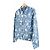Louis Vuitton Herren Denim Truckerjacke mit Multi-Logo DNA Leaf Blau