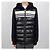 Giacca a vento in cotone imbottito con cappuccio Moncler Blu - vista 2