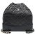 Chanel Schwarzer Leder Gabrielle Rucksack