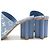 Pantofole in denim Louis Vuitton Blu - vista 3