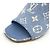 Pantofole in denim Louis Vuitton Blu - vista 5