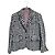 Thom Browne Blazer de Tweed de Houndstooth para Mujeres Negro