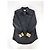 Burberry Camicia Donna Check Point LAPWING Nera in Cotone Nero - vista 12