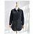 Burberry Camicia Donna Check Point LAPWING Nera in Cotone Nero - vista 3
