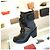 Gucci Botas de cuero acolchadas para mujer negras Negro - vista 12