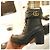 Gucci Botas de cuero acolchadas para mujer negras Negro - vista 22