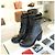 Gucci Botas de cuero acolchadas para mujer negras Negro - vista 3