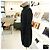 Burberry Abrigo Trench Largo HARBOURNE NEGRO - vista 6