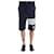 Thom Browne Shorts in jersey Loopback a righe Blu  - vista 5