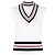 Thom Browne Cashmere RWB Kabelkragen-Weste Weiß