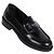 Prada Mocasín cepillado con logo triangular Negro