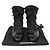Chanel Stivali da neve con lacci da donna in nylon lucido nero con piattaforma - vista 2