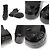 Chanel Stivali da neve con lacci da donna in nylon lucido nero con piattaforma - vista 6