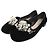 Miu Miu Mocassini in velluto nero con perle