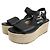 Prada Sandali con zeppa in espadrille neri Nero